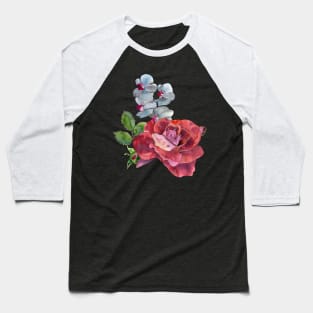 orchid and red rose Baseball T-Shirt